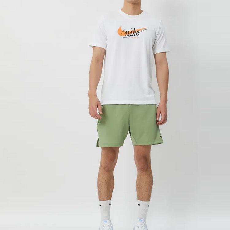 Nike Logo Print Casual Round Neck Short Sleeve T-Shirt Men Tops White FD0125-100