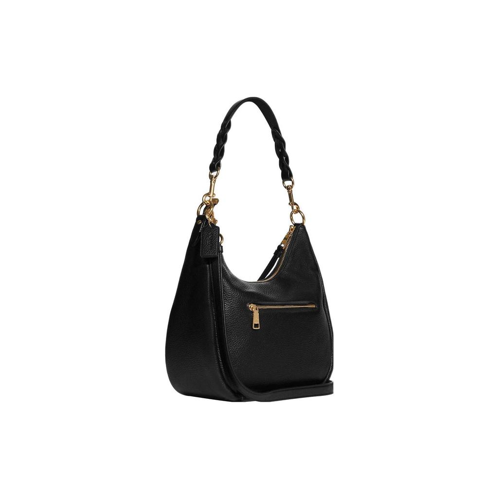 Coach Jules 29 Borsa a Spalla in Pelle Solida effetto Ciottolo Donna Borsa a Spalla Nera C9190-IMBLK