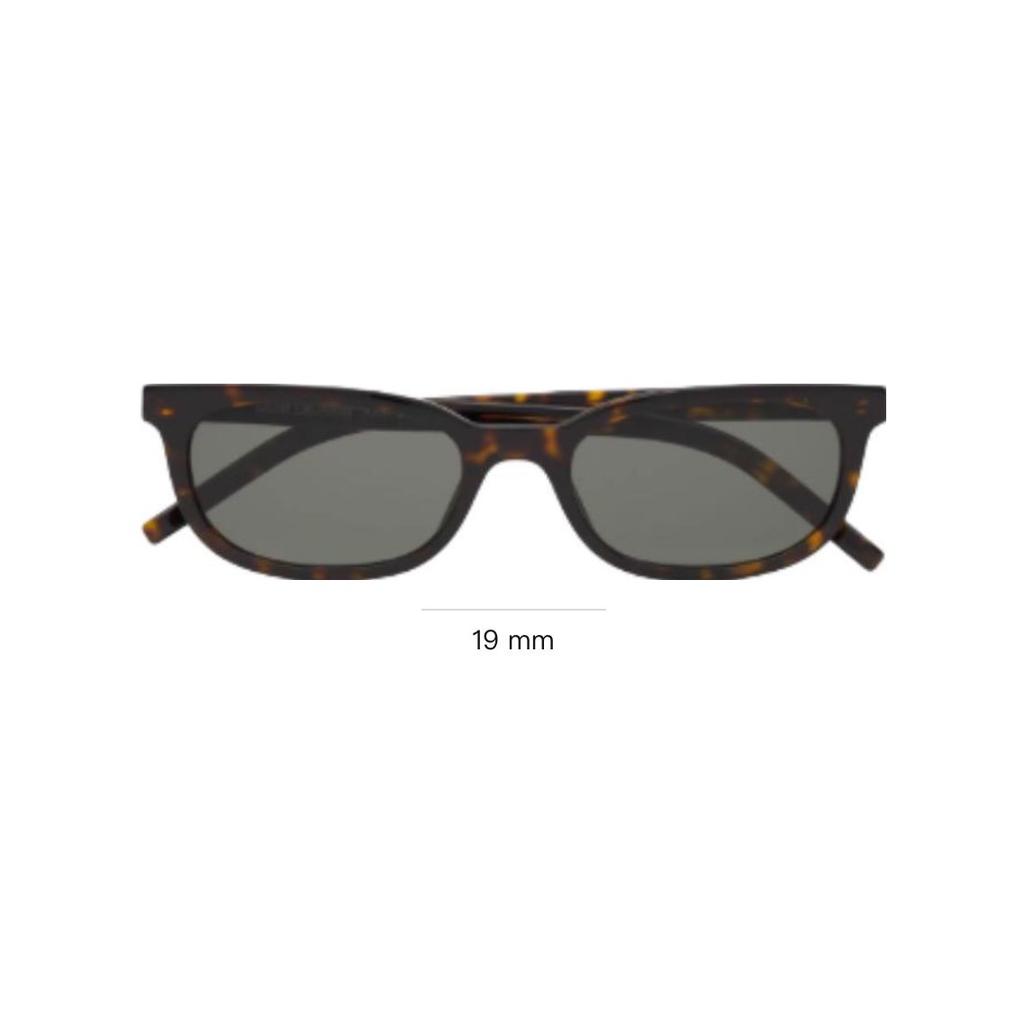 Saint Laurent Logo Design Oval Sunglasses Unisex Sunglasses Dark-Havana-Brown SL-M160/F-002