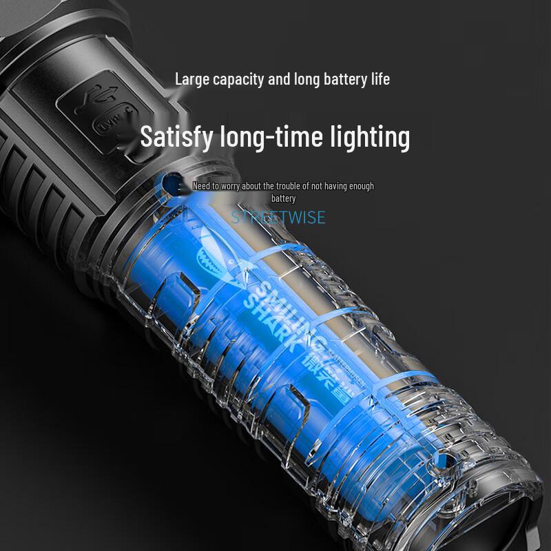 Smiling Shark SD-5269 Multi-function Rechargeable Flashlight (2-Pack)