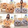 Plush Alien Cat Pillow Available In Gray Folded Ear Cat And Yellow Folded Ear Cat