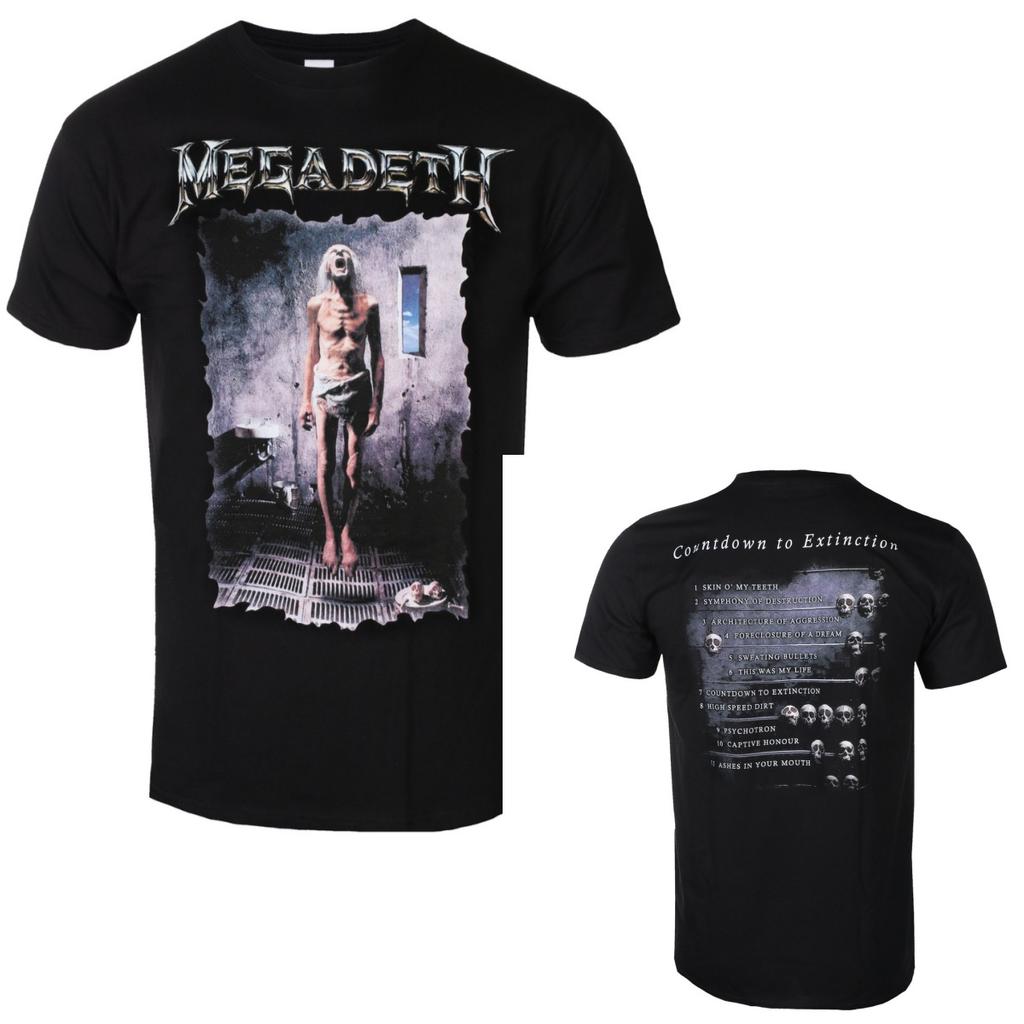 Retro Megadeth Graphic Cotton Tshirt Unisex Summer Short Sleeve Fashion Brand Tee Luxury Casual Vintage Tees