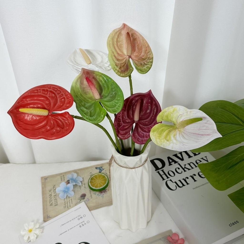 Anthurium Andraeanum Linden Fake Flower Diy Decoration For Modern Interior And Events