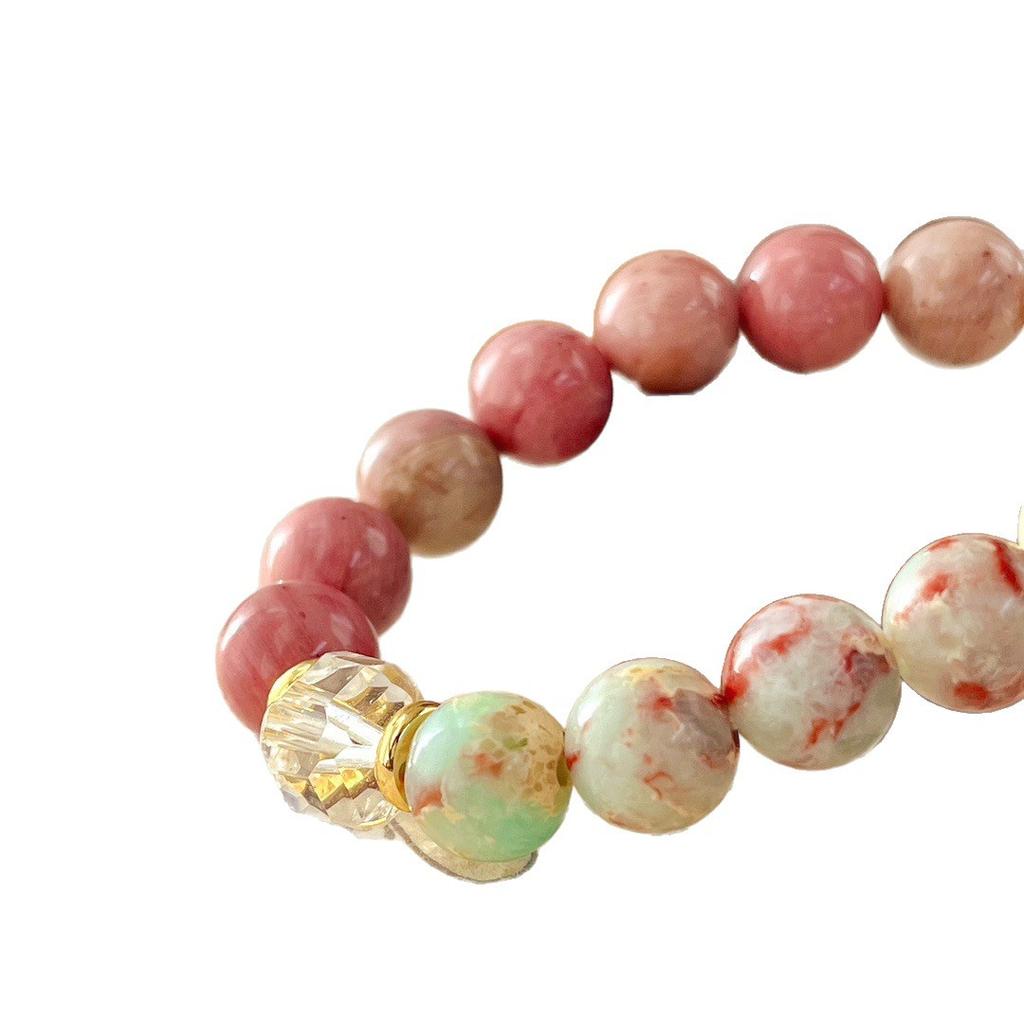 High Quality Artificial Calcite Natural Mahogany Grain White Crystal Bracelet Bracelet.