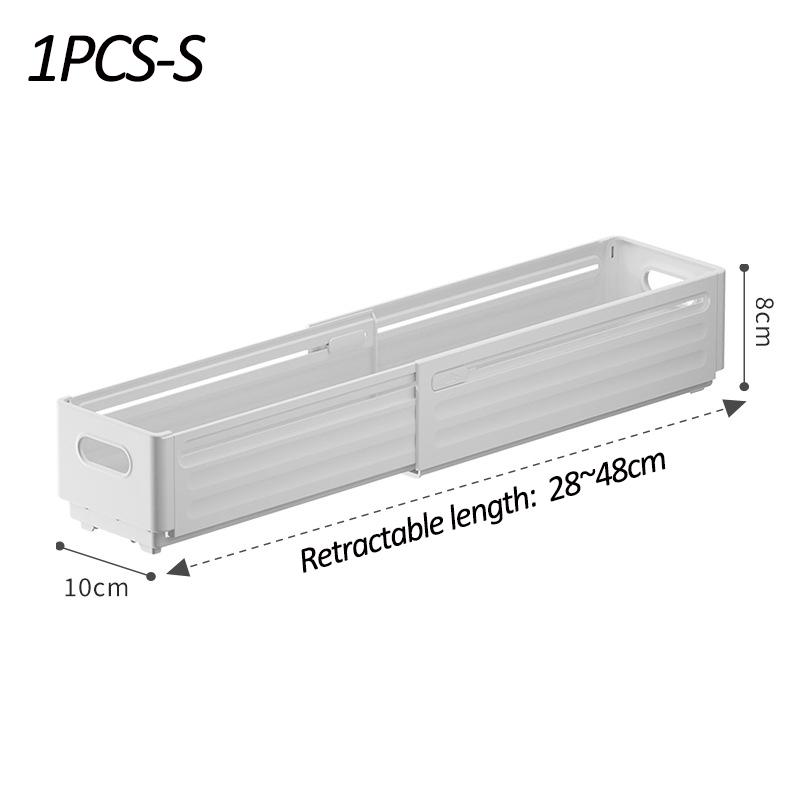 

1/2pcs Expandable Clothes Storage Box Retractable Plastic Storage Container For Kitchen Bedroom Bathroom Office Desk
