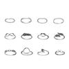 Bague Combinaison Promotionnelle, Ensemble de 12 Pièces de Bijoux Personnalisés Symbole Plume Feuille Étoile Infini.