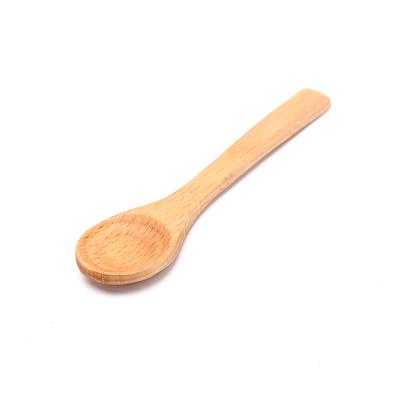 1X Wooden Round Bamboo Spoon Soup Tea Coffee Salt Spoon Kitchen Tools Cutlery