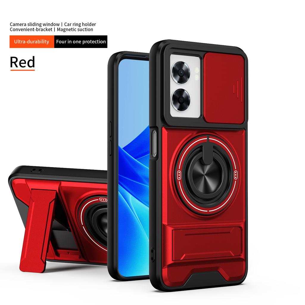 For Oppo A57s Case OPPO A77s Cover Oppo A57e A77 A57 4G 5G Magsafe Magnetic Fold Holder Military Armor Camera Protection Cover