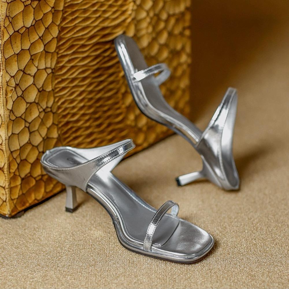 High Heel Slippers Women's Summer Outside New Fashion Open Toed Cool Slippers Women's High Heeled Sandals Summer Women's Shoes