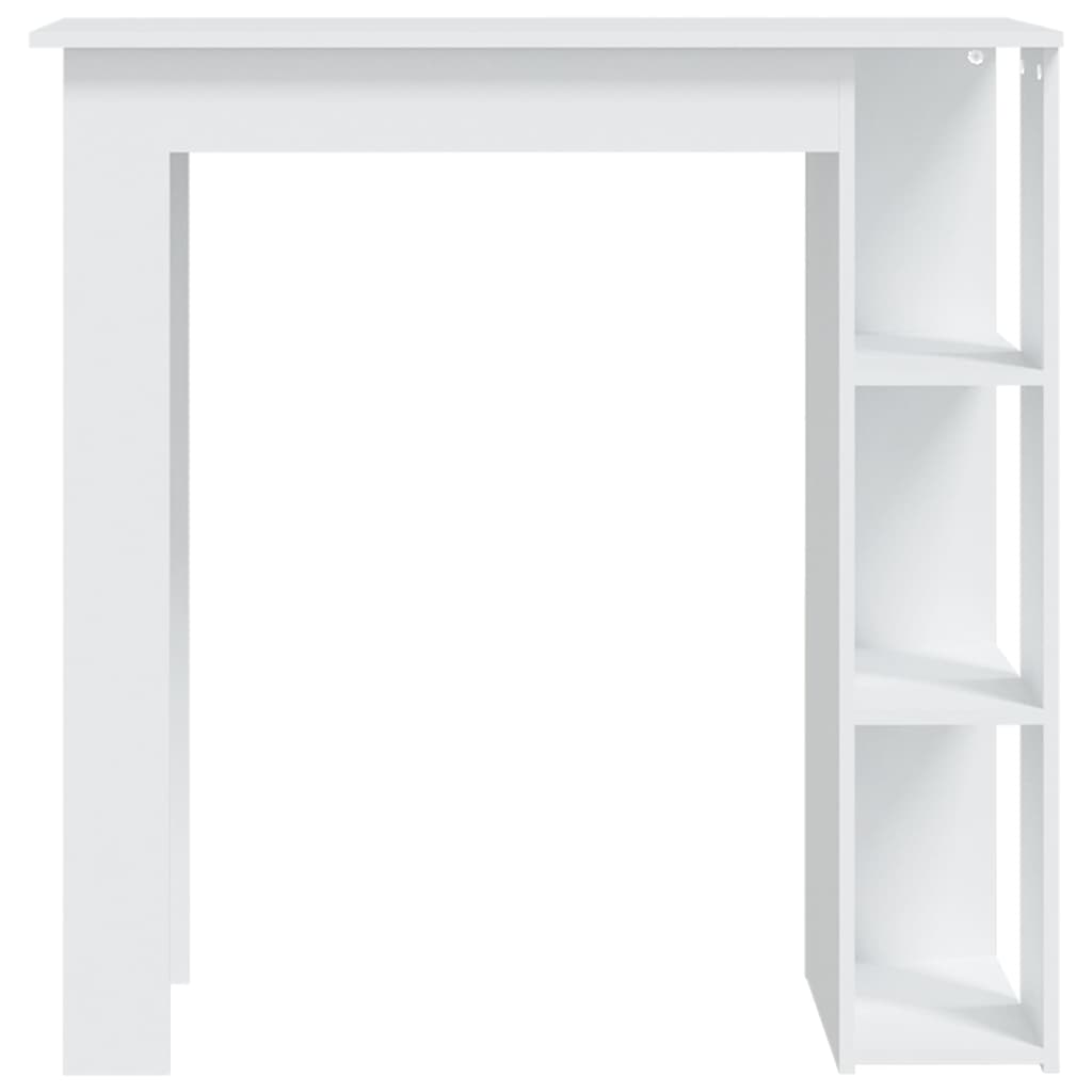 Bar Table with Shelf White 102 x 50 x 103.5 cm Particleboard