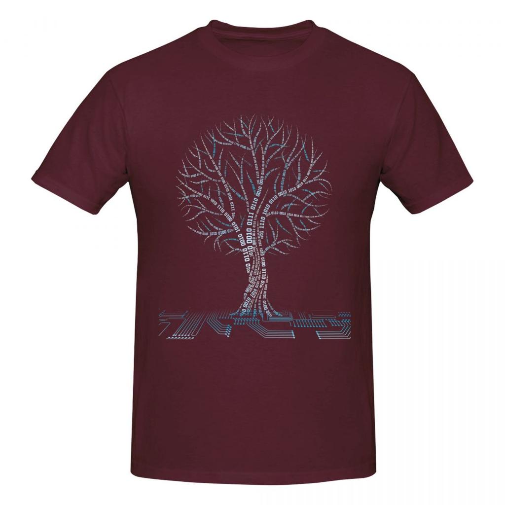 Unisex Tree Of Life Cool Binary Tree Coding Computer Science Engineering T Shirt Vintage Oversized Oneck Cotton Sleeve Tshirts