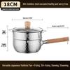Bailuns 18cm 304 Stainless Steel Yukihira Pot