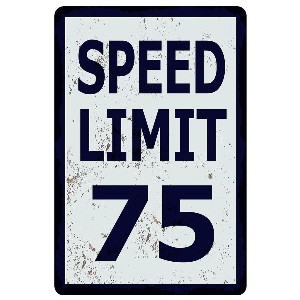 Vintage No Speed Limited Metal Tin Signs Posters Plate Wall Decor for Home Bars Garage Cafe Clubs Pubs Retro Posters Plaque