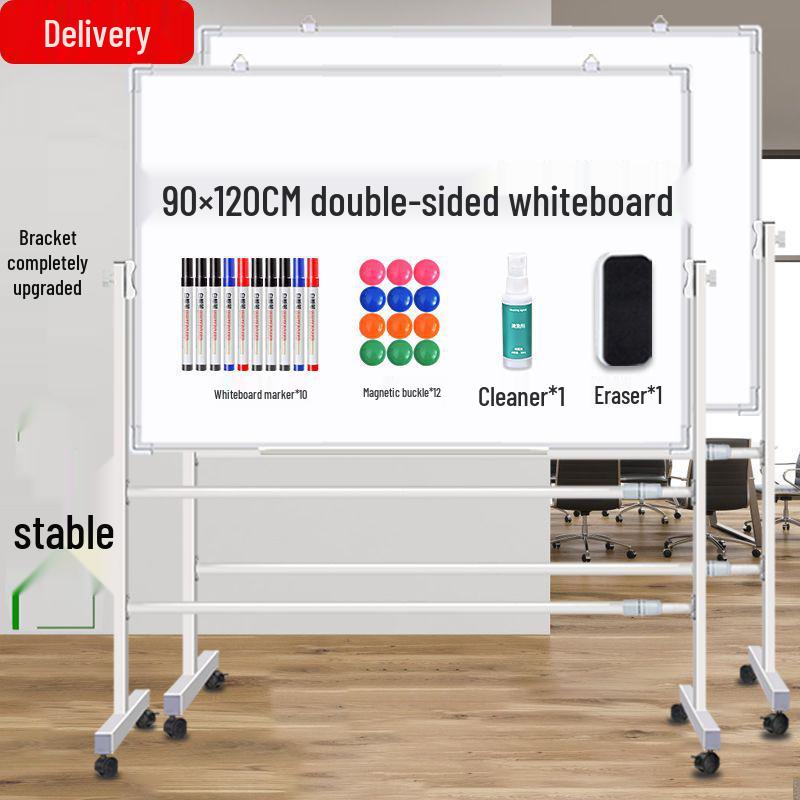 Mobile Magnetic Double-Sided Whiteboard Stand for Home, Office, or Training - Small Size