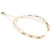 Women Simple Layered Necklace Lock Heart Shaped Pendant Necklace Jewelry Accessory(Golden )