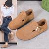 Flat Shoes 2025 Single Shoe Spring New Item Lazy Half Slippers Suede Frosted Shoes for Women