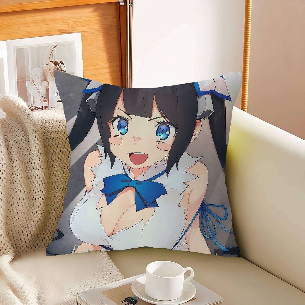 

DanMachi Hestia Anime Cushion Cover Decorative Pillow Sofa Home Decor Case Pillow Cases 16x16Inch