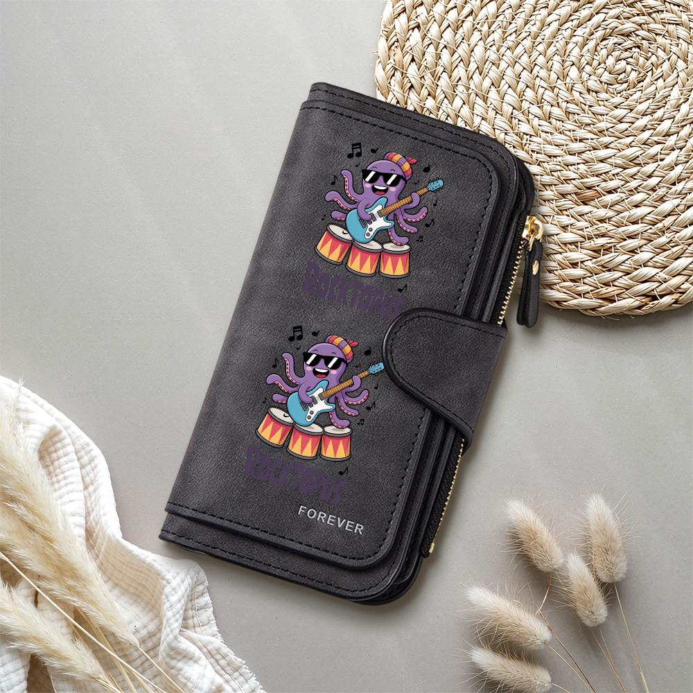 Cute Octopus Print Fashion Long Wallet