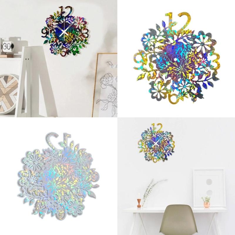 DIY Crystal Flower Clock Silicone Mold Unique Clock Decorations Creating Resin Mould for Craft Enthusiasts and Beginners