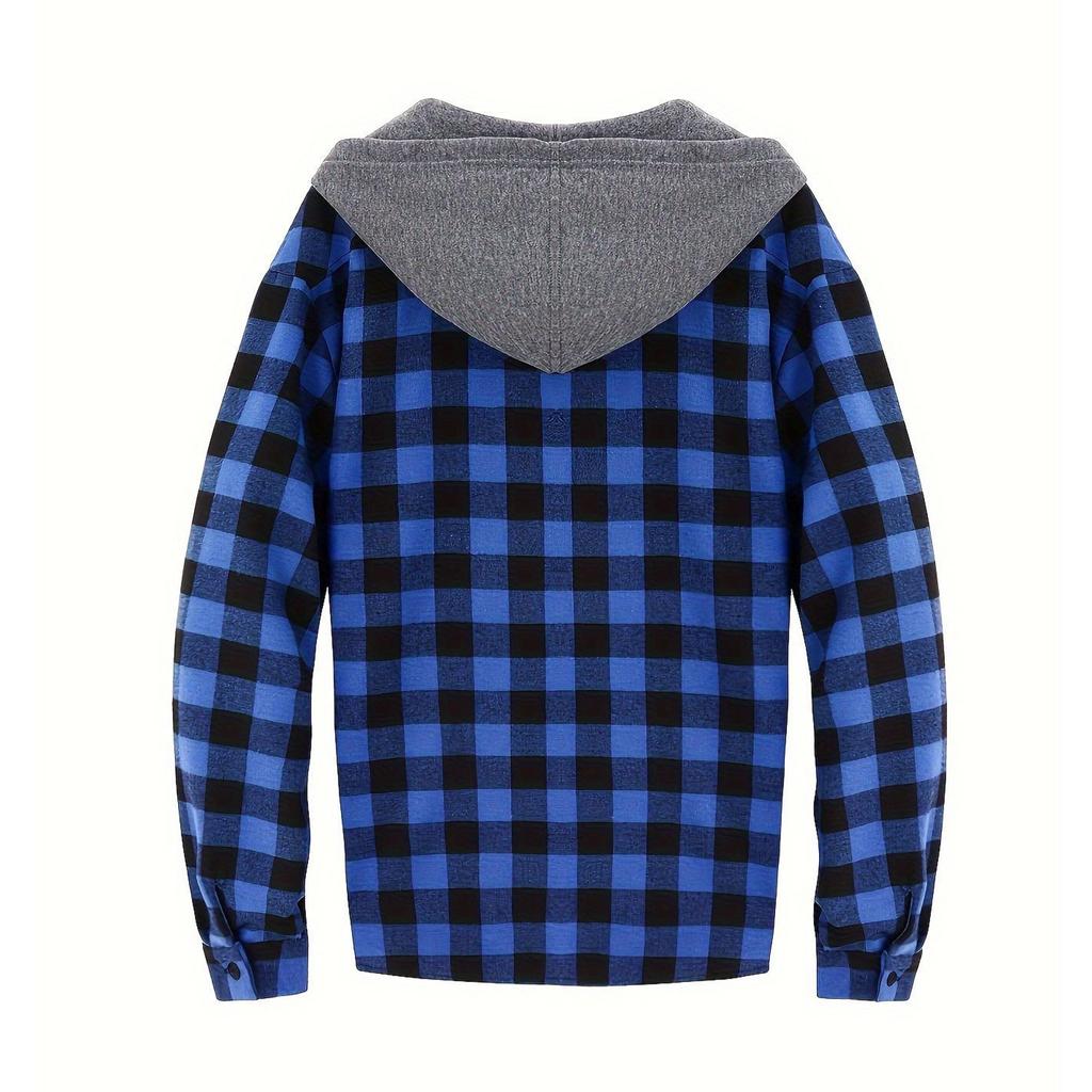 Men's Fashion Trend Hooded Checkered Sportswear