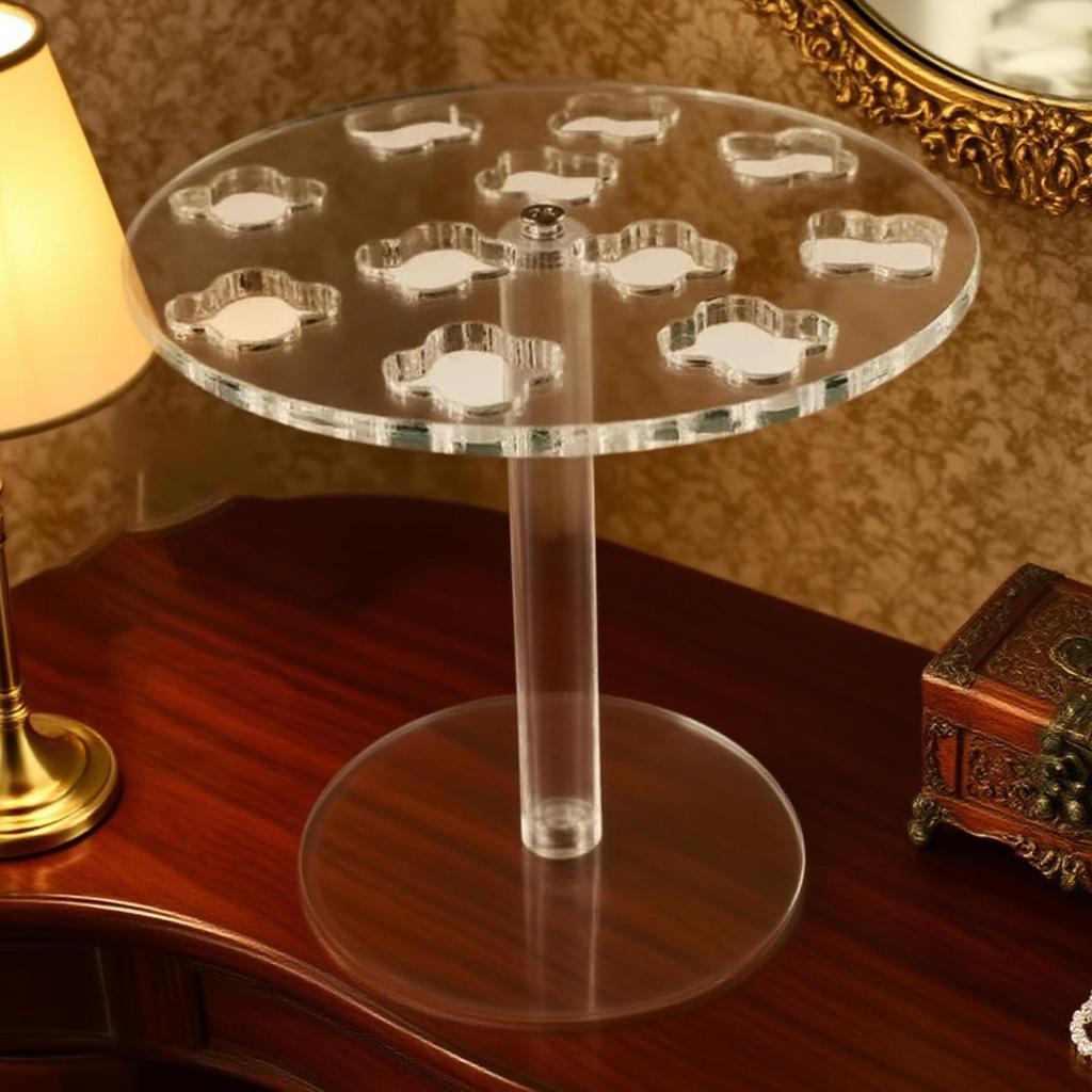 11-Hole Scissor Holder Barber Organizer Acrylic Stand Storage Organizer Desk Accessories For Makeup Brush Combs Clips