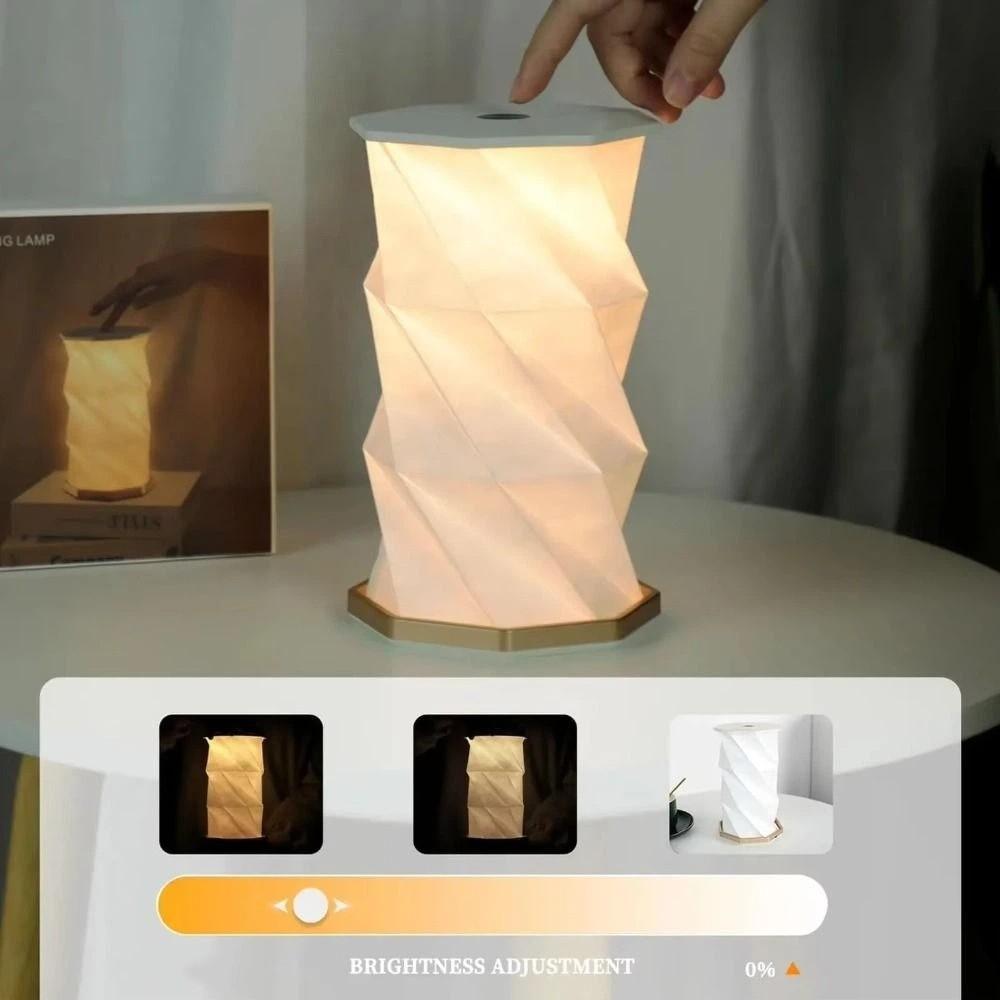 Birthday Gift Ultra Thin Portable Desk Light Creative Cultural Dimmable Table Lamp Atmosphere LED Foldable Paper Latern Home