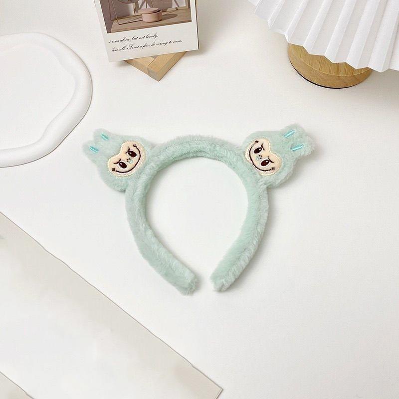 Explosive 2025 Rab Hair Hoop Ear Plush Headband Hair Accessories Cute Cartoon Rab Face Wash Press Hair Clip
