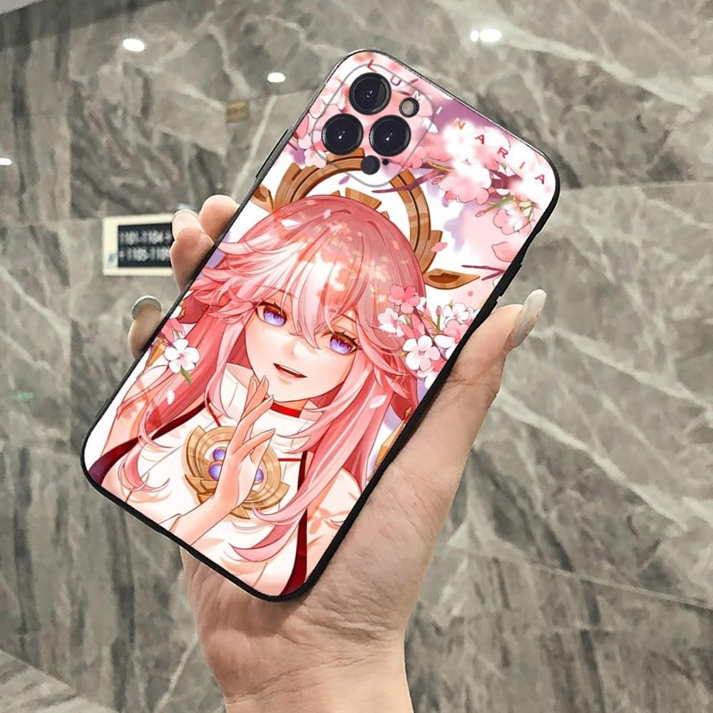 Genshin Impact Yae Miko Phone Case For IPhone 15 14 11 12 13 Mini Pro XS Max Cover 6 7 8 Plus X XR SE 2020 Funda Shell