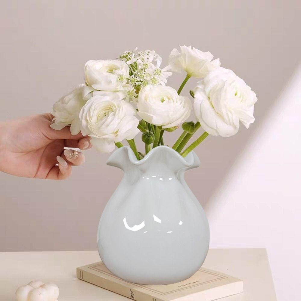 Modern Onion Ceramic Vase Minimalist Flower Pot Creative Garlic Shape Vase  Dried Flower