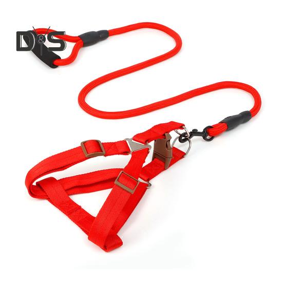 Hundegeschirr mit Leine, Hundetrainingsweste, Führstrick mit weich gepolstertem Griff, Haustier-Traktionszubehör für kleine und mittelgroße Hunde und Katzen