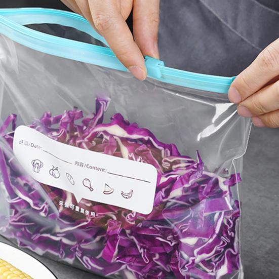 30Pcs Reusable Food Storage Bags BPA Free Leak-Resistant Transparent Design Microwave Safe Fresh-keeping Bags