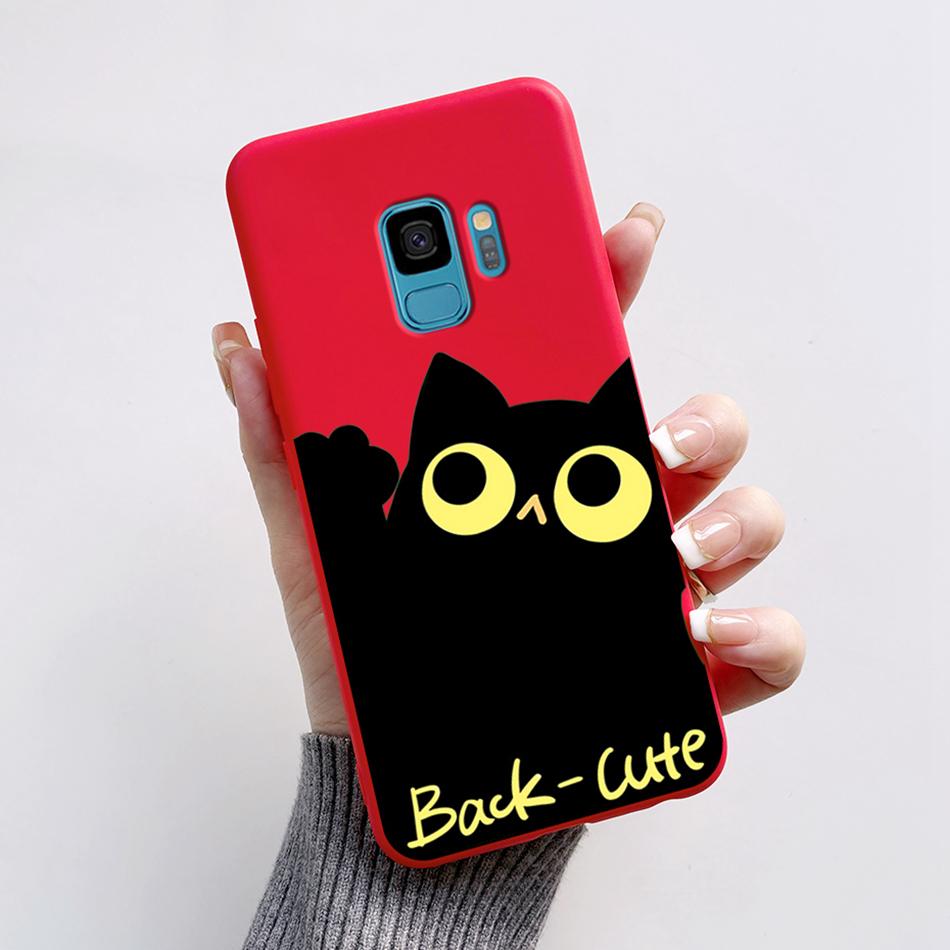 Case For Samsung Galaxy S9 S 9 Plus Phone Cover Cute Cat Cartoon Bear Frog Soft TPU Coque For Samsung S9 Bumper S9+ S9PLUS Funda