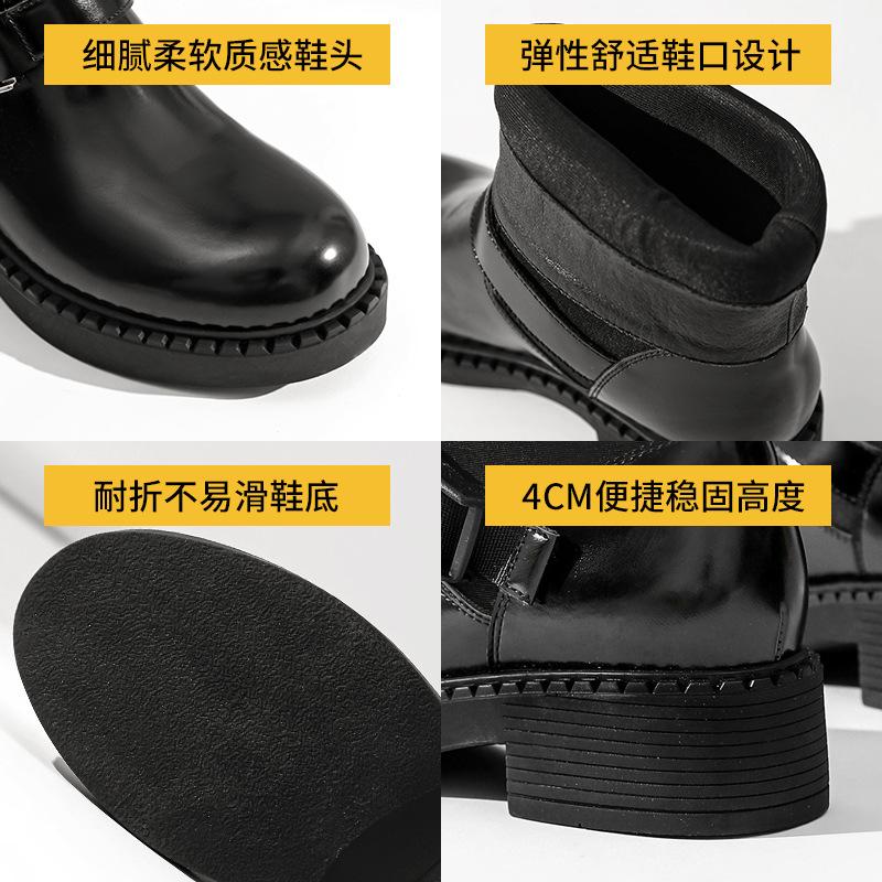 Augustine Clearance Special Martin Boots Women's 2025 Autumn and Winter Fashion Retro British Style Thick-soled Short Skinny Boots