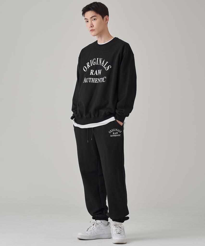 RAW LAB Originals Geborduurde Joggingbroek (Zwart)