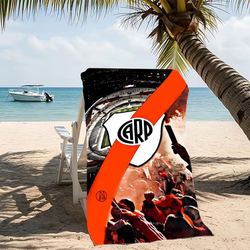 Beach Towel with Club Atlético River Plate Pattern - Soft,absorbent,machine Washable Lightweight&Modern,swimming,Travel Essentials