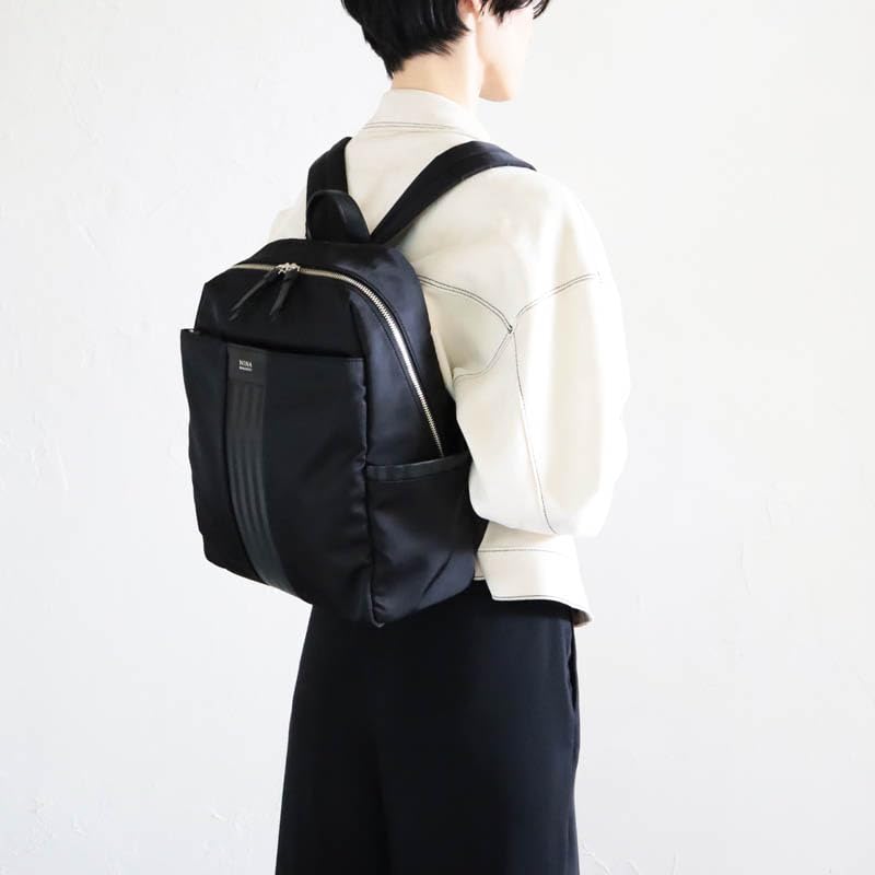 Nina Nina Ricci Women's Buren Backpack, Size 31-1504, Black, Medium