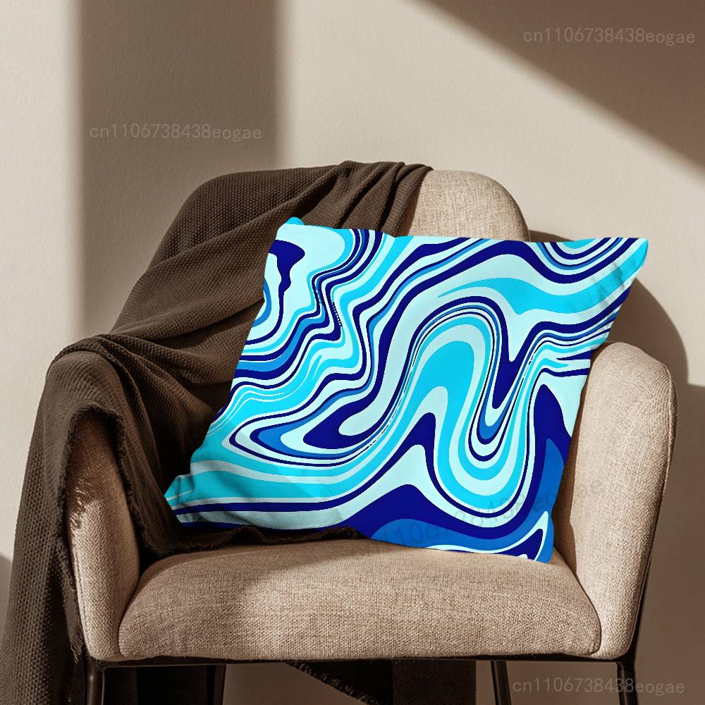 Abstract Art Swirl Graffiti  Pillow Case For Room Sofa Cushion Cover Suitable For Home Bedroom Decoration And Protector