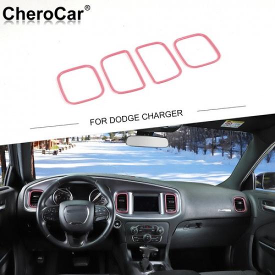 Console Air Conditioner Vent Outlet Trim Cover For Dodge Charger 2011- Pink