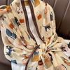 Women Printed Scarf Long Shawl Animal Luxury Designers Scarf Cute Cat Patterns Hijab Soft Viscose Hijab Women Floral Tippet