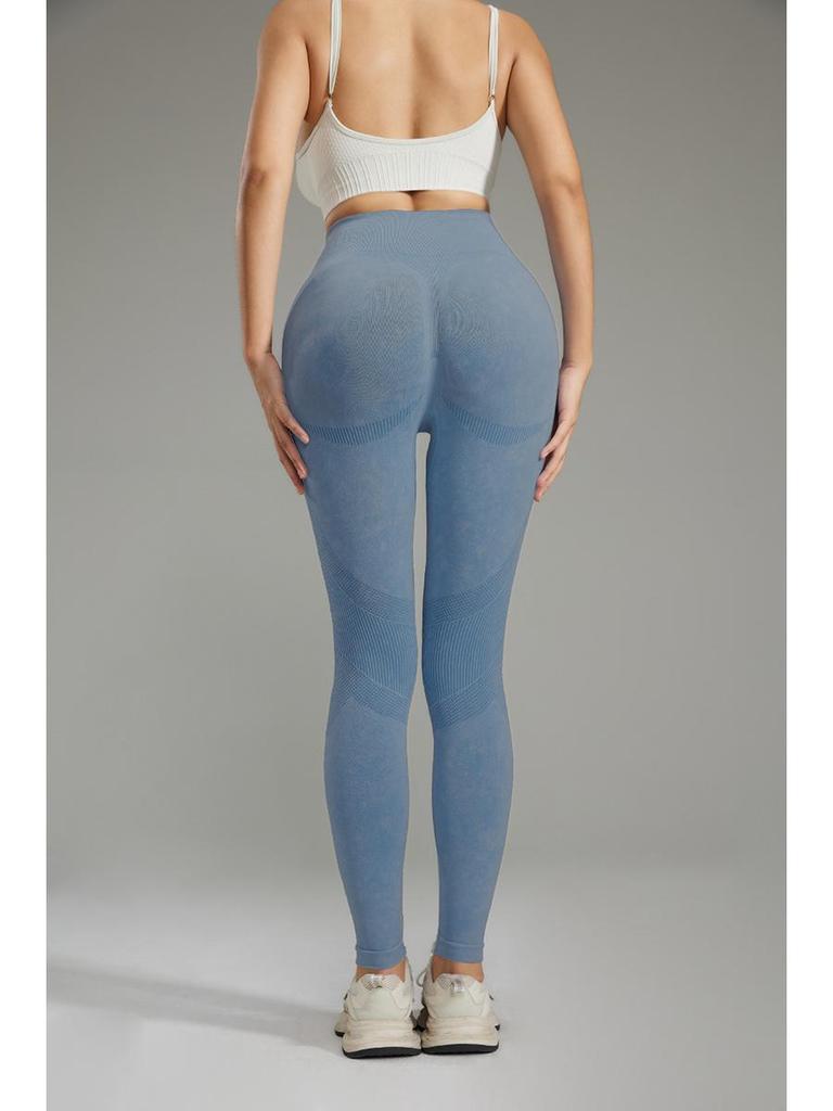 Best-Selling Women's Quick-Dry Yoga Pants - Sand Wash, Hip-Lifting, Tight Fit, Ideal for Running, Cycling, and Fitness Activities.