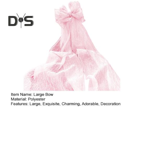 Large Pink Bow Decoration Giant Mesh Bow for Baby Shower Birthday Bachelorette Wedding Engagement Backdrop Room Decor