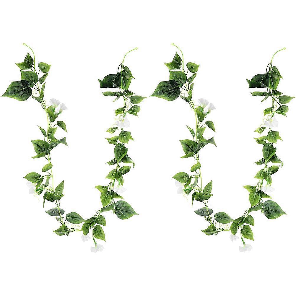 Artificial Flower Vine Garland Hanging Decorations Simulated Floral Vine for Wedding Arch Valentine Wreath Elegant White Fake Flower Garland for