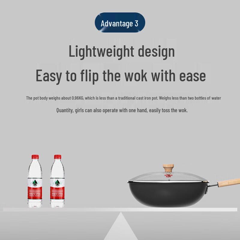 KOBACH KGS-C32A 32cm Refined Iron Wok