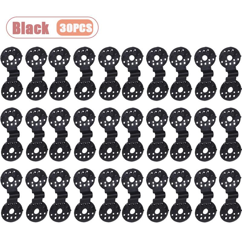 Black Sun Shade Clips Multi Purpose Greenhouse Fasteners for Tarp Camping Gear and Outdoor Canopy Windproof Installation