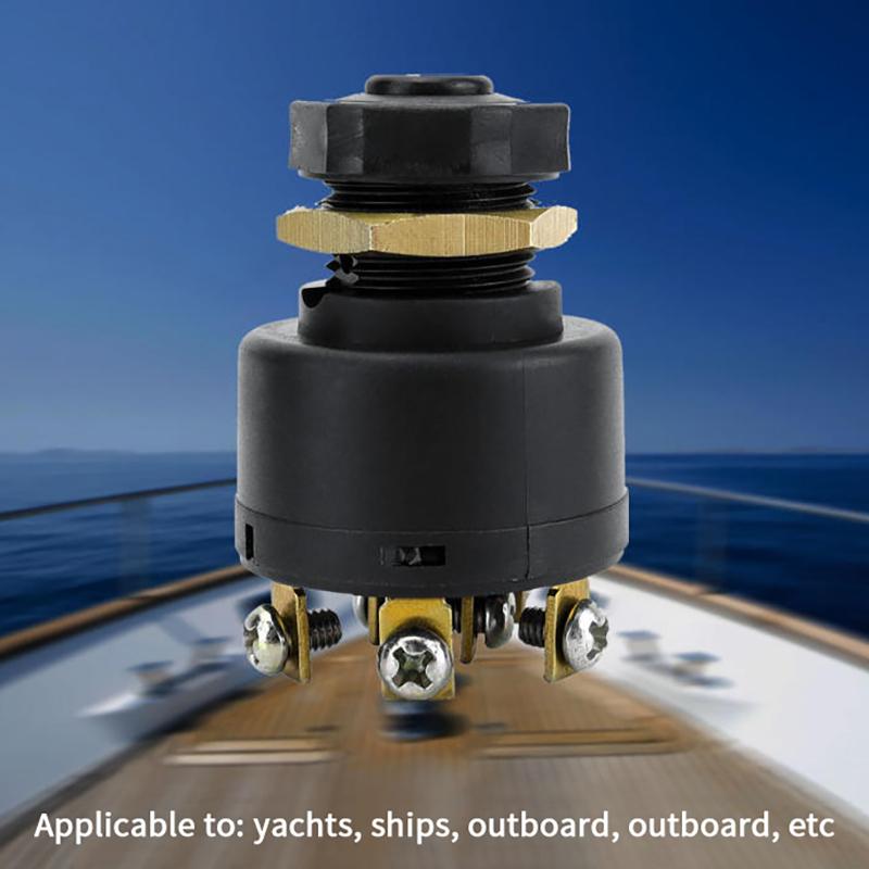 12V 3-vägs tändningsstartbrytare med 2 nycklar för Mariner & Mercury utombordsmotorer med elektrisk choke tryck för choke