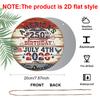 2D Flat, 1pc Round Aluminum America 250th Anniversary Sign, Rustic July 4th 2026 Patriotic Metal Wall Decor, Retro American Flag & Eagle Design
