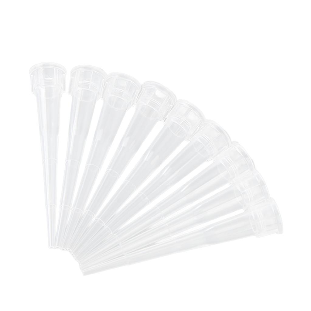 1000Pcs Pipette Tips 10ul Plastic Universal Pipette Tips for Laboratory Analysis Home Projects Plant Research