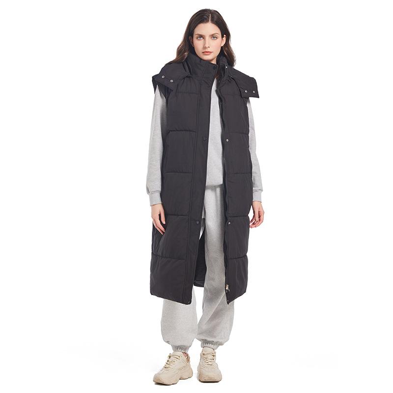 Versatile Vest Hooded and Thin Belt Style Fashionable Korean Version Loose Women's Coat