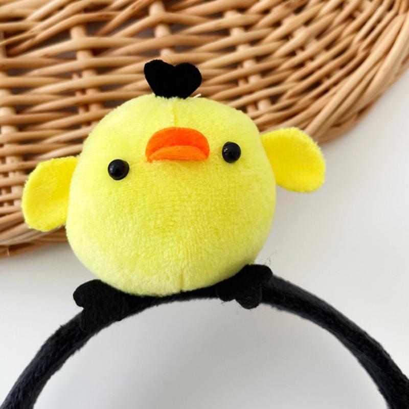 Funny 3D Chicken Plush Headband Cute Cartoon Hairhoop Female Dress Up Hairband
