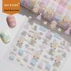 3D Embossed Little Bear Nail & Keyboard Stickers - Good Night Pillow Design